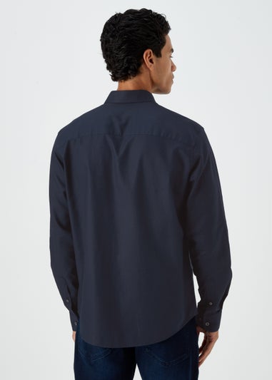 Navy Smart Textured Shirt