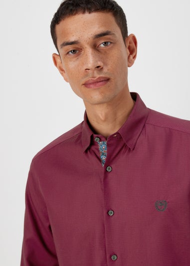 Burgundy Smart Textured Shirt