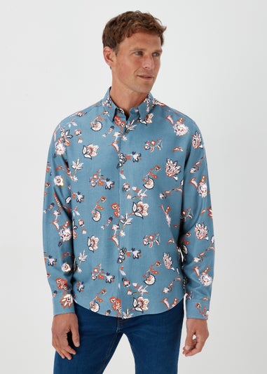 Teal Floral Print Smart Print