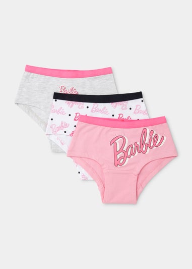 3 Pack Pink Barbie Knickers (2-9yrs)