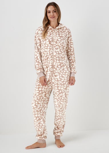 Mink Animal Print Christmas Reindeer Onesie Matalan