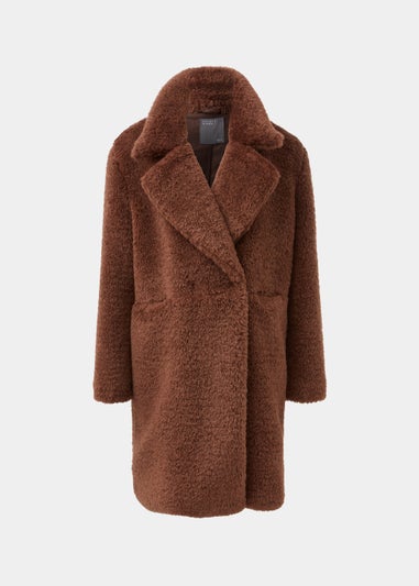 Brown Teddy Fleece Coat