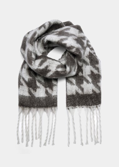 Black & White Dogtooth Scarf