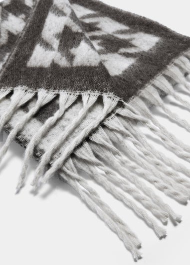 Black & White Dogtooth Scarf