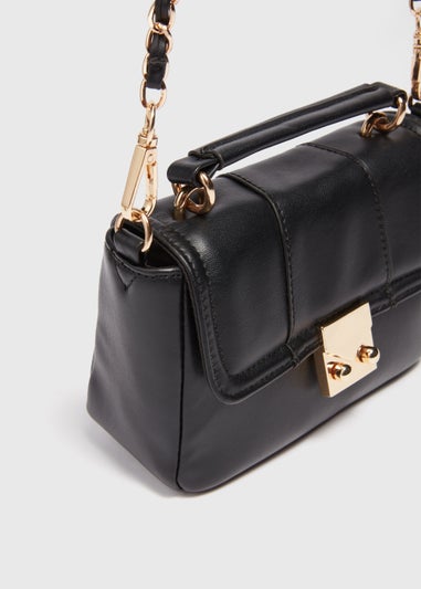 Black Top Handle Mini Tote Bag