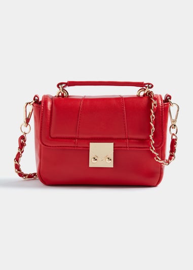 Red Top Handle Mini Tote Bag