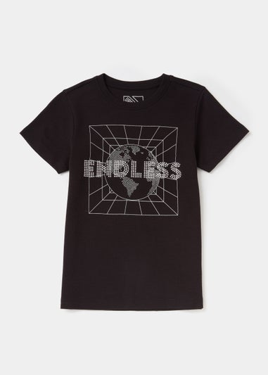 Boys Black Endless T-Shirt (4-13yrs)