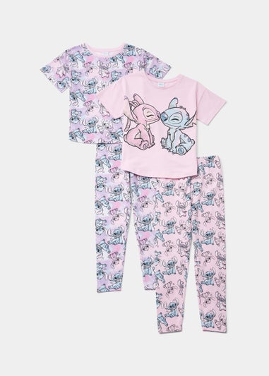Kids 2 Pack Disney Stitch & Angel Pyjama Sets (18mths-11yrs)