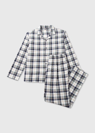 Green Check Woven Cotton Pyjama Set