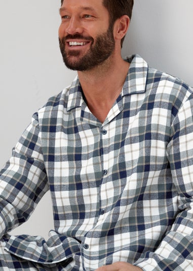 Green Check Woven Cotton Pyjama Set