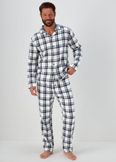Green Check Woven Cotton Pyjama Set