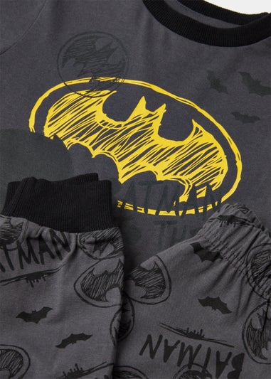 Kids Black Batman Jersey Pyjama Set (18mths-6yrs)