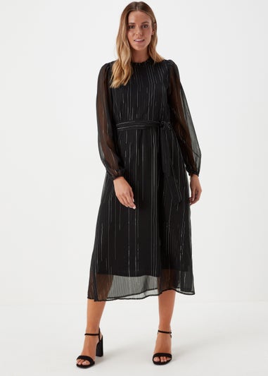 JDY Cody Black Long Sleeve Midi Dress