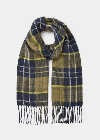 Navy Check Reversible Scarf