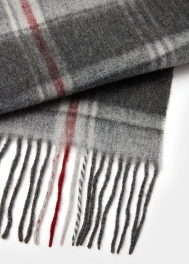 Grey Check Scarf