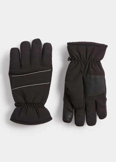 Black Stripe Ski Gloves