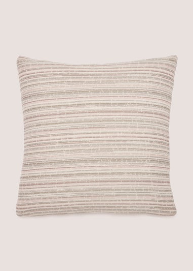 Pink Stripe Jacquard Cushion (43cm x 43cm)