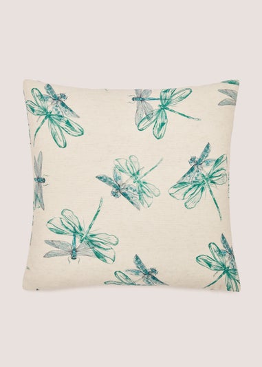 Teal Dragonfly Cushion (43cm x 43cm)