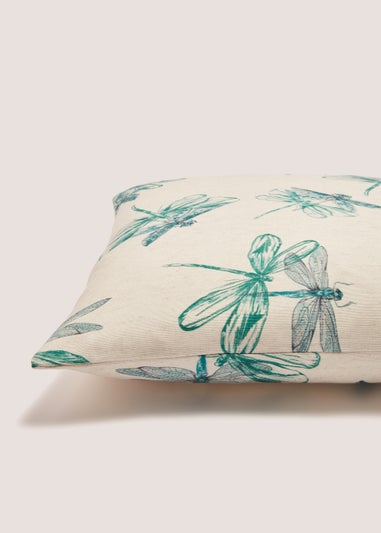 Teal Dragonfly Cushion (43cm x 43cm)