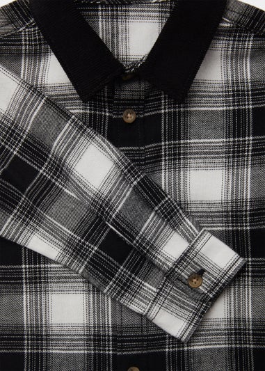 Boys Black Check Cord Shirt (9mths-6yrs)