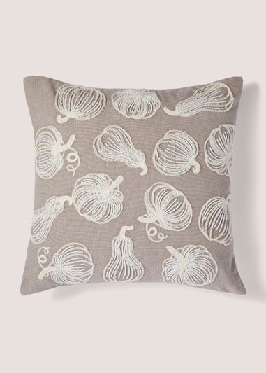 Beaded Pumpkin Cushion (43cm x 43cm)