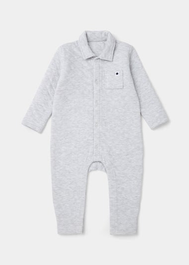 Baby Grey Quilted Romper (Newborn-23mths)