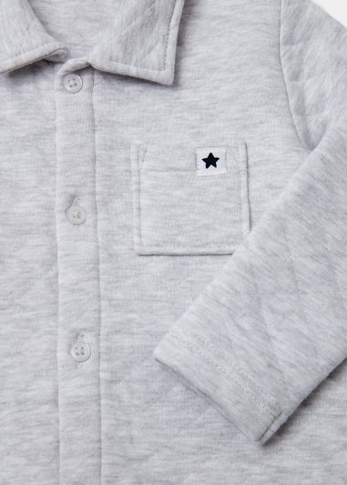 Baby Grey Quilted Romper (Newborn-23mths)