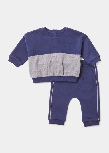 Baby Navy Smart Sweatshirt & Joggers Set (Newborn-23mths)