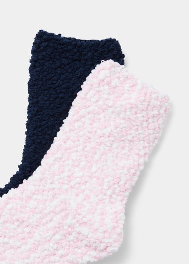 2 Pack Pink Popcorn Cosy Socks
