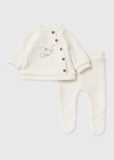 Baby Cream Dumbo Print Sweatshirt & Leggings Set (Newborn-12mths)