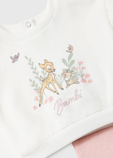 Baby Cream Disney Bambi Sweatshirt & Leggings Set (Newborn-12mths)