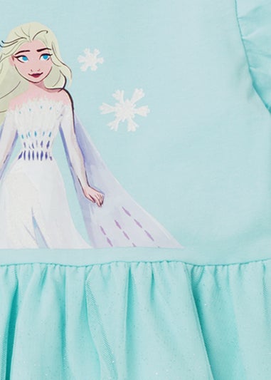 Kids Blue Frozen Elsa Mesh Dress (3-9yrs)