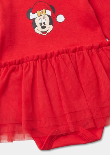Baby Red Disney Minnie Mouse Christmas Tutu Bodysuit (Newborn-12mths)