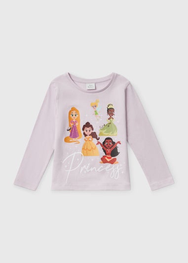 Kids Lilac Disney Princess Sparkle T-Shirt (3-9yrs)