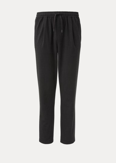 Grey Wool Look Trousers