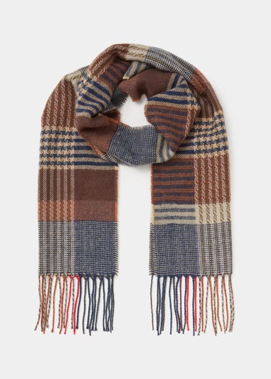 Multicoloured Check Print Scarf