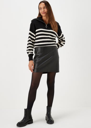 Black PU Mini Skirt