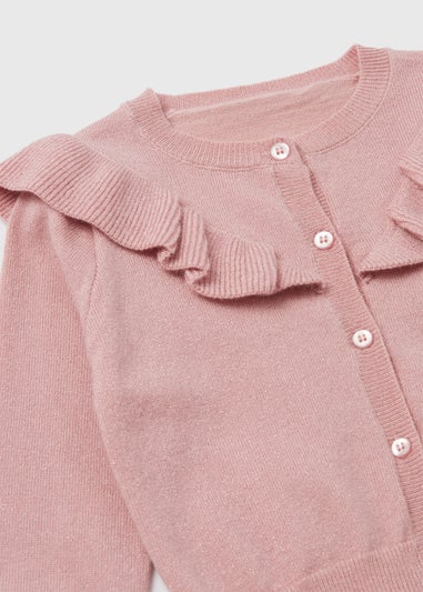 Girls Pink Sparkle Knit Cardigan (9mths-6yrs)