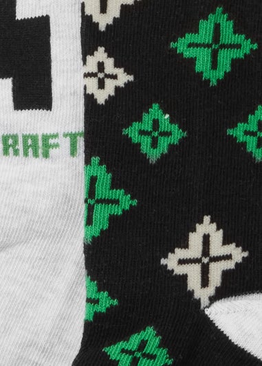 Kids 3 Pack Minecraft Socks (Younger 6-Older 6.5)