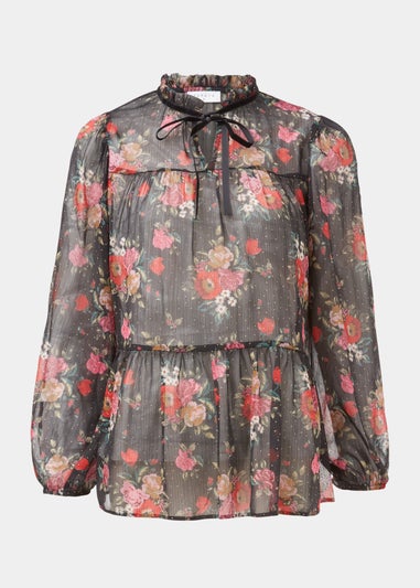 Multicoloured Floral Print Blouse