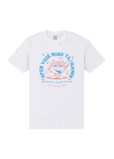 White Ramen Print T-Shirt