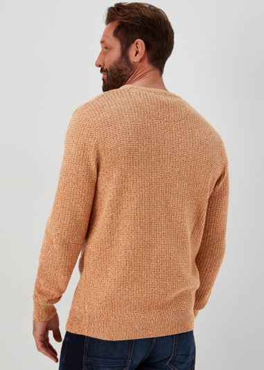 Lincoln Toffee & Ecru Knitted Jumper