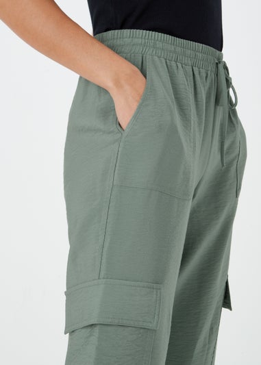 Khaki Tapered Cargo Trousers