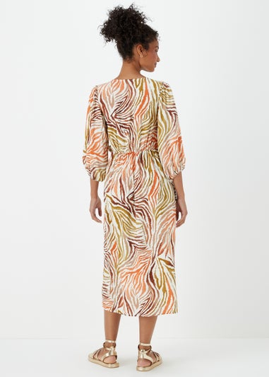 Papaya Petite Multicoloured Zebra Print Wrap Dress