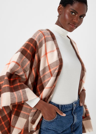 Multicoloured Check Shawl