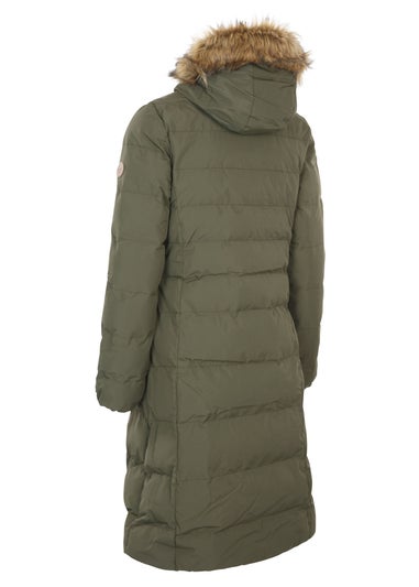 Trespass Audrey Khaki Padded Long Jacket