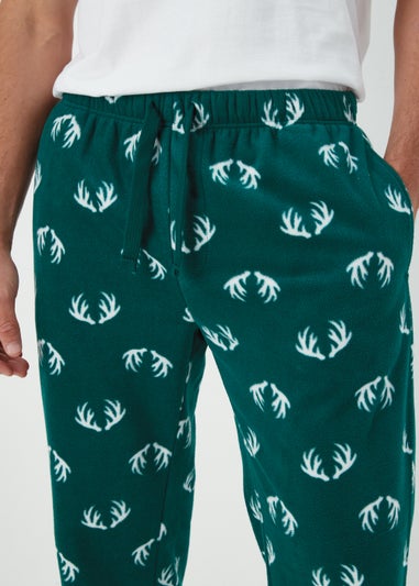 Green Antler Fleece Pyjama Bottoms