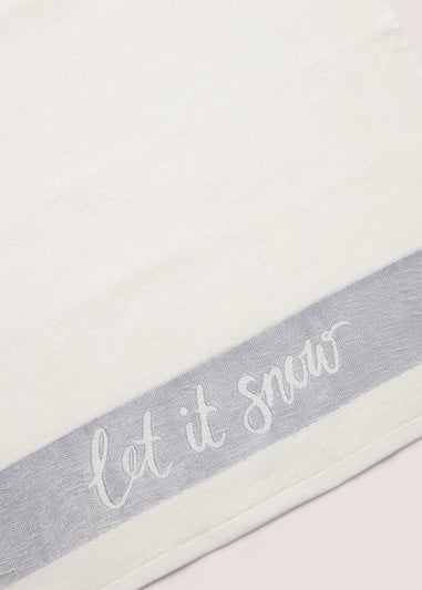 White Christmas Let it Snow 100% Cotton Hand Towel (45cm x 75cm)