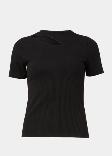 Black Cut Out T-Shirt