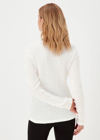 White Lace Long Sleeve T-Shirt